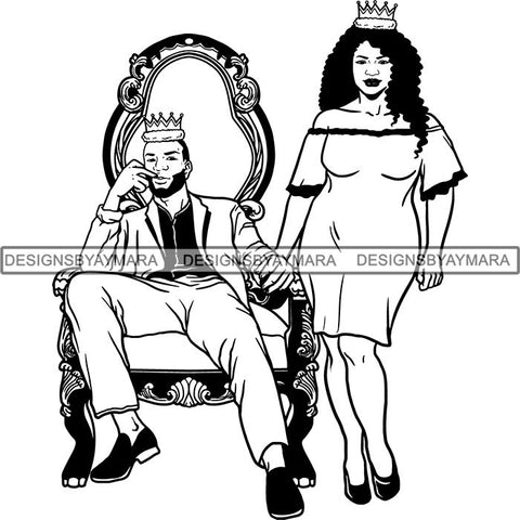 King and Queen Rey Reina Couple Life Goals SVG Cut Files For Silhouette and Cricut