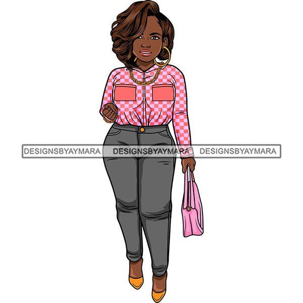 Afro Lola Classy Fashion Lady Glamour Businesswoman .SVG Cutting Files For Silhouette Cricut and More!
