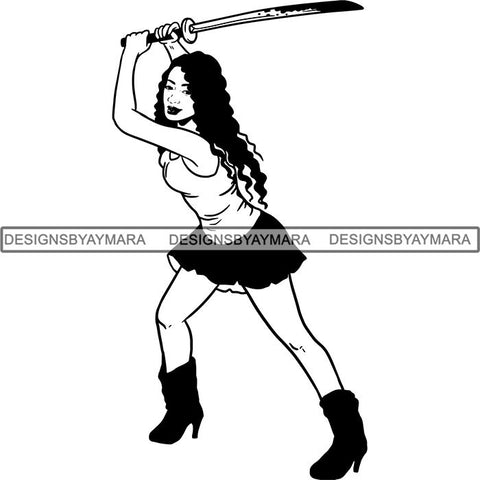 Afro Black Woman Halloween SVG Cutting Files For Silhouette Cricut and More