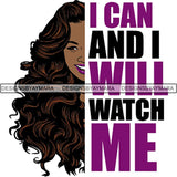 Afro Woman Half Face Life Quotes SVG Cutting Files For Silhouette and Cricut and More!