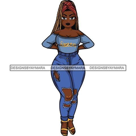 Afro Lola Sassy Exotic Curvy Thick Goddess .SVG Cutting Files For Silhouette and Cricut and More!