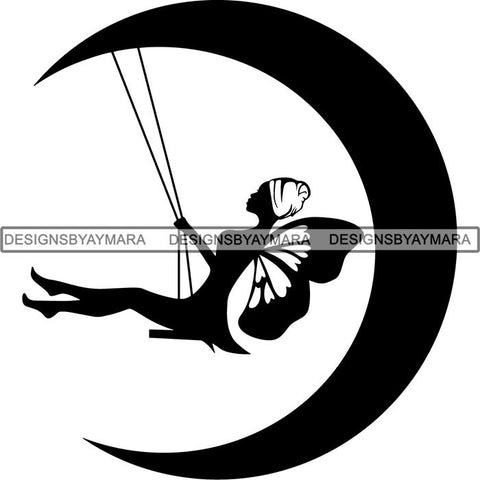 Afro Fairy Fantasy Magic SVG Cut Files For Silhouette and Cricut