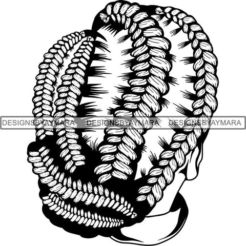 Afro Woman Braids Dreads Dreadlocks Hairstyle SVG Cut Files For Silhouette and Cricut