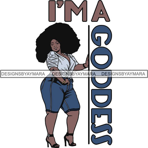BBW  Woman Thicker Than Snicker I'm a Goddess Quotes .SVG Cut Files For Silhouette Cricut and More