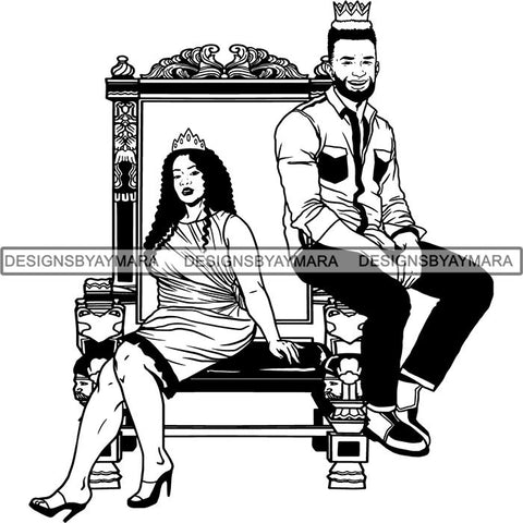 King and Queen Rey Reina Couple Life Goals SVG Cut Files For Silhouette and Cricut