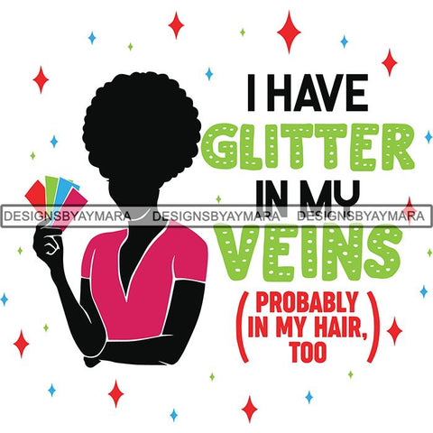 Afro Craft Lady SVG Cutting Files For Silhouette Cricut and More