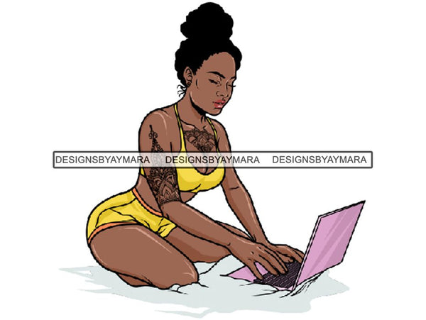 Tattoo Nubian Goddess PNG Files For Print Not For Cutting