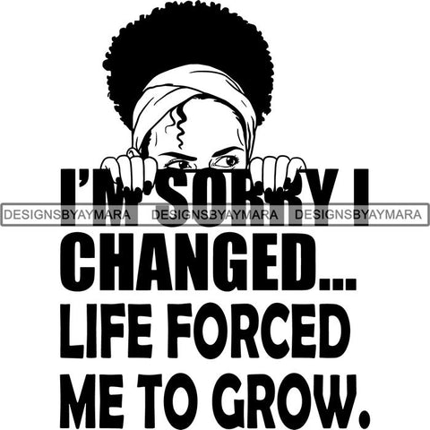 Afro Woman Peeking Peek-a-Boo I see You Melanin Pretty Half Face PNG File For Print Not For Cutting