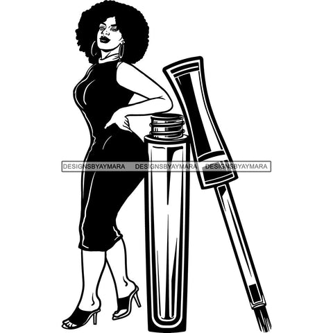 Afro Woman SVG Make Up Goddess Cutting Files For Cricut Silhouette and Much More