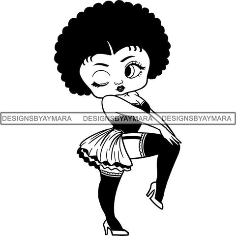 Afro Sexy Queen Betty SVG Cutting Files For Cricut and Silhouette