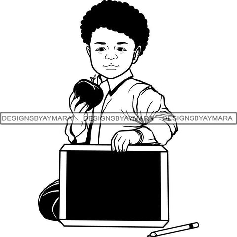 Back to School Kid Student Education Supplies .SVG Cut Files for Silhouette and Cutting