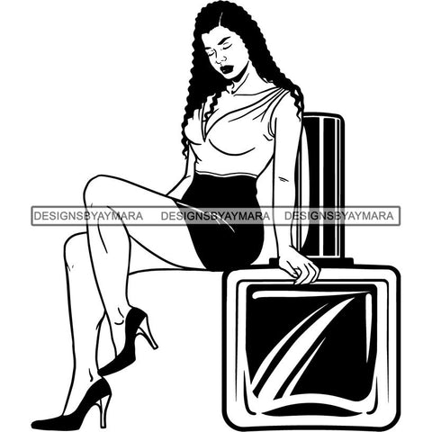 Afro Woman SVG Make Up Goddess Cutting Files For Cricut Silhouette and Much More