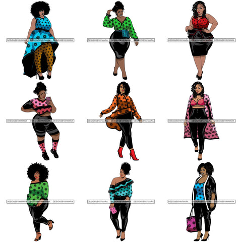 Bundle 9 African American Woman Goddess SVG Files For Cutting and More!