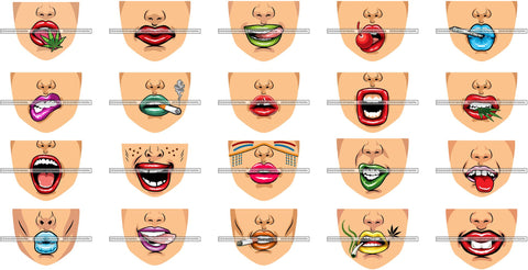 Bundle 20 Funny Half Face Cute Designs For Mask Virus Protection SVG Cutting Files