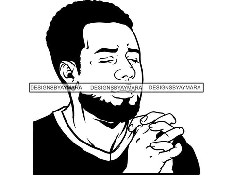Man Praying God SVG Cut Files For Silhouette ans Cricut