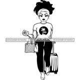 Lola Travel Vacation Getaway Black Proud Woman Traveling .SVG Cutting Files For Silhouette and Cricut and More!