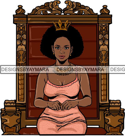 Afro Queen Goddess Melanin Nubian Glamour .PNG Print Files Not For Cutting