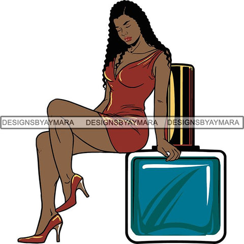 Afro Woman SVG Make Up Goddess Cutting Files For Cricut Silhouette and Much More