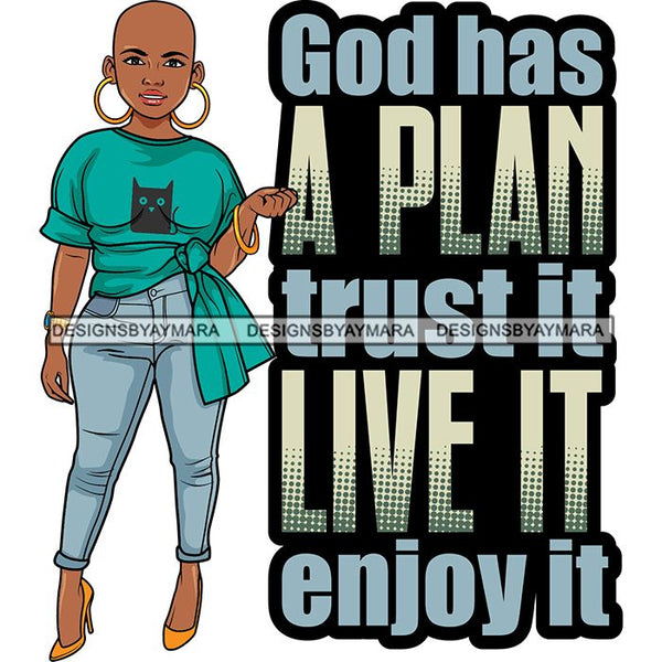 Afro Lola Boss Confident Classy Lady Life Quotes SVG Cutting Files For Silhouette Cricut and More