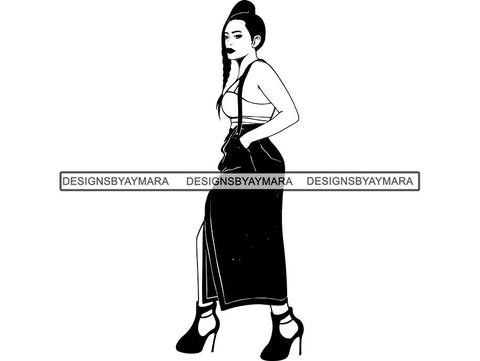 Afro Beautiful Woman Goddess Diva Classy Lady .SVG Cut Files For Silhouette and Cricut