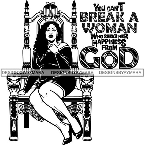 Afro Queen Goddess Melanin Nubian Glamour .SVG Cutting Files For Silhouette and Cricut