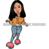 Fashion Woman Model Posing Summer Outfit Vogue Goddess Glamour Trendy Clothing Vector SVG Cutting Files