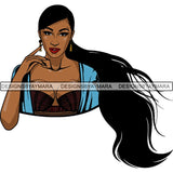 Afro Latin Woman SVG Curly Hairstyle Cutting Files For Silhouette Cricut and More