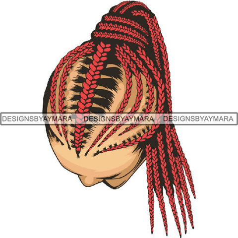 Afro Woman Braids Dreads Dreadlocks Hairstyle PNG Print File Not For Cutting