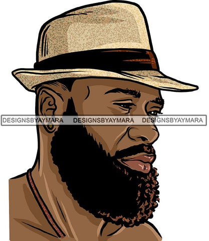 Attractive Black Man Bearded Hipster Model Fashion Male Guy Hombre Masculino Guapo Stylish Close-up Sexy Macho Manly SVG Files For Cutting