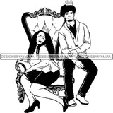 King and Queen Rey Reina Couple Life Goals SVG Cut Files For Silhouette and Cricut