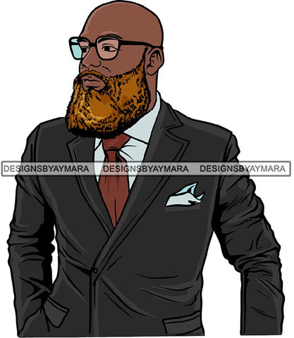 Attractive Black Man Bearded Hipster Model Fashion Male Guy Hombre Masculino Guapo Stylish Close-up Sexy Macho Manly SVG Files For Cutting