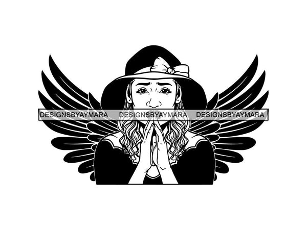 Classy Lady Praying God SVG Cut Files For Silhouette Cricut and More.