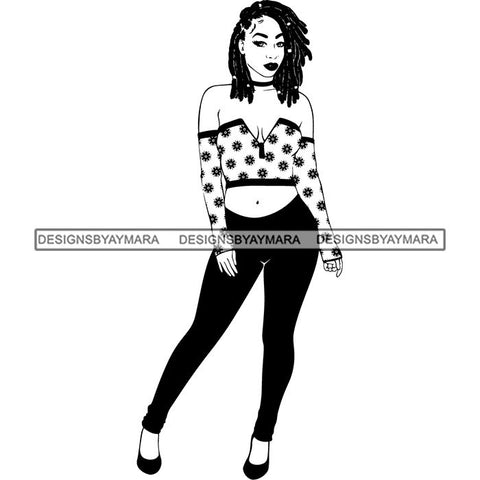 Afro Nubian Melanin Popping Kinky Hair Beautiful African American Woman SVG Cutting Files