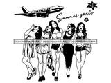 Ladies Trip Flight Getaway SVG Cut Files