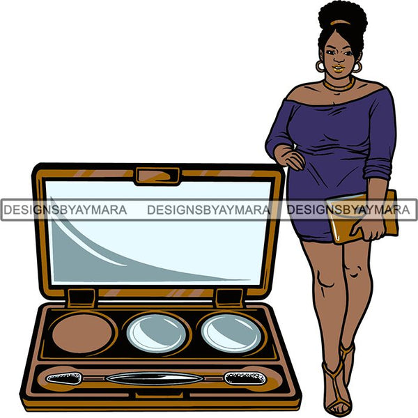 Afro Woman SVG Make Up Goddess Cutting Files For Cricut Silhouette and Much More