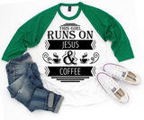 This Girl Runs on Jesus and Coffee SVG Cute Quotes Cut Files For Silhouette and Cricut