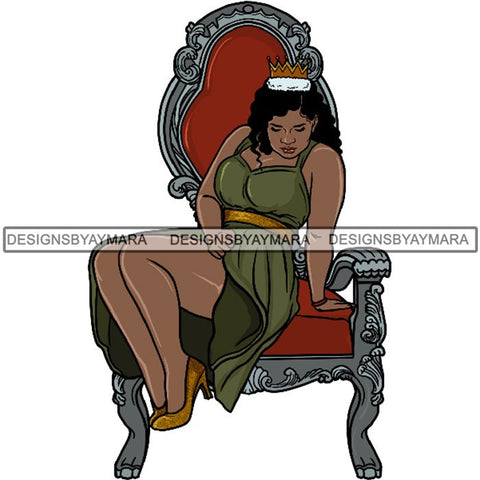 Afro Queen Goddess Melanin Nubian Glamour .PNG Print Files Not For Cutting