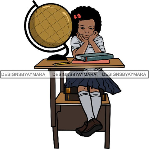 Back to School Kid Student Education Supplies .PNG Print File Not For Cutting