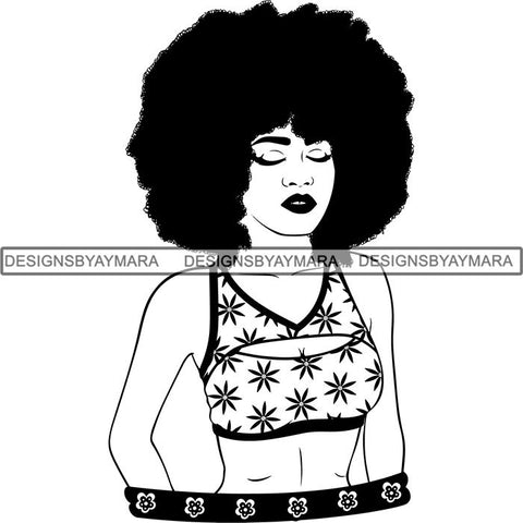 Afro Latina Woman SVG Cutting Files For Silhouette Cricut and More