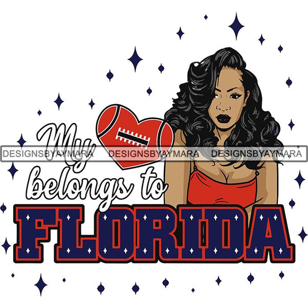 Florida Collage Football Melanin SVG Cutting Files For Silhouette Cricut and More