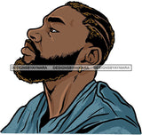 Attractive Black Man Bearded Hipster Model Fashion Male Guy Hombre Masculino Guapo Stylish Close-up Sexy Macho Manly SVG Files For Cutting