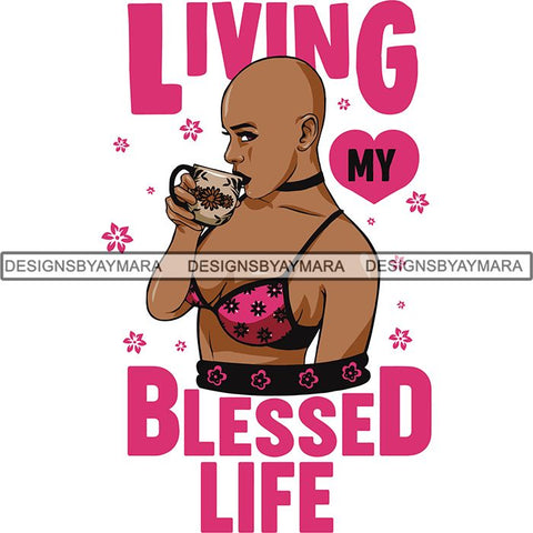 Afro Woman Blessed Beyond Believe Life Quotes SVG Cutting Files For Silhouette Cricut and More