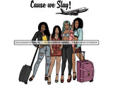 Ladies Trip Flight Getaway PNG Files For Print Not For Cutting