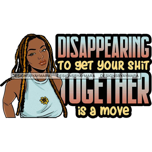 Afro Woman Dreadlocks Locs Hairstyle Gangster Bad Ass Quotes .SVG Cutting Files For Silhouette Cricut and More!