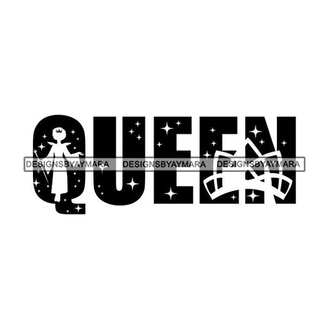 Black Queen Afro Woman Silhouette Designs Goddess Praying Blessed Life Diva SVG Files For Cutting and More!
