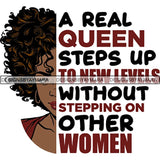 Afro Woman Half Face Life Quotes SVG Cutting Files For Silhouette and Cricut and More!