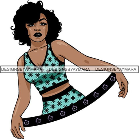 Afro Latin Woman SVG Curly Hairstyle Cutting Files For Silhouette Cricut and More