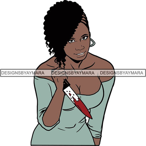 Afro Black Woman Halloween SVG Cutting Files For Silhouette Cricut and More