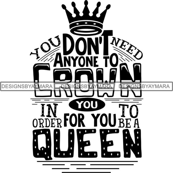 Black Queen Nubian Melanin Quotes .SVG Files For Silhouette and Cricut