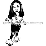 Fashion Woman Model Posing Summer Outfit Vogue Goddess Glamour Trendy Clothing Vector SVG Cutting Files